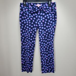 Lilly Pulitzer navy spotted capris
